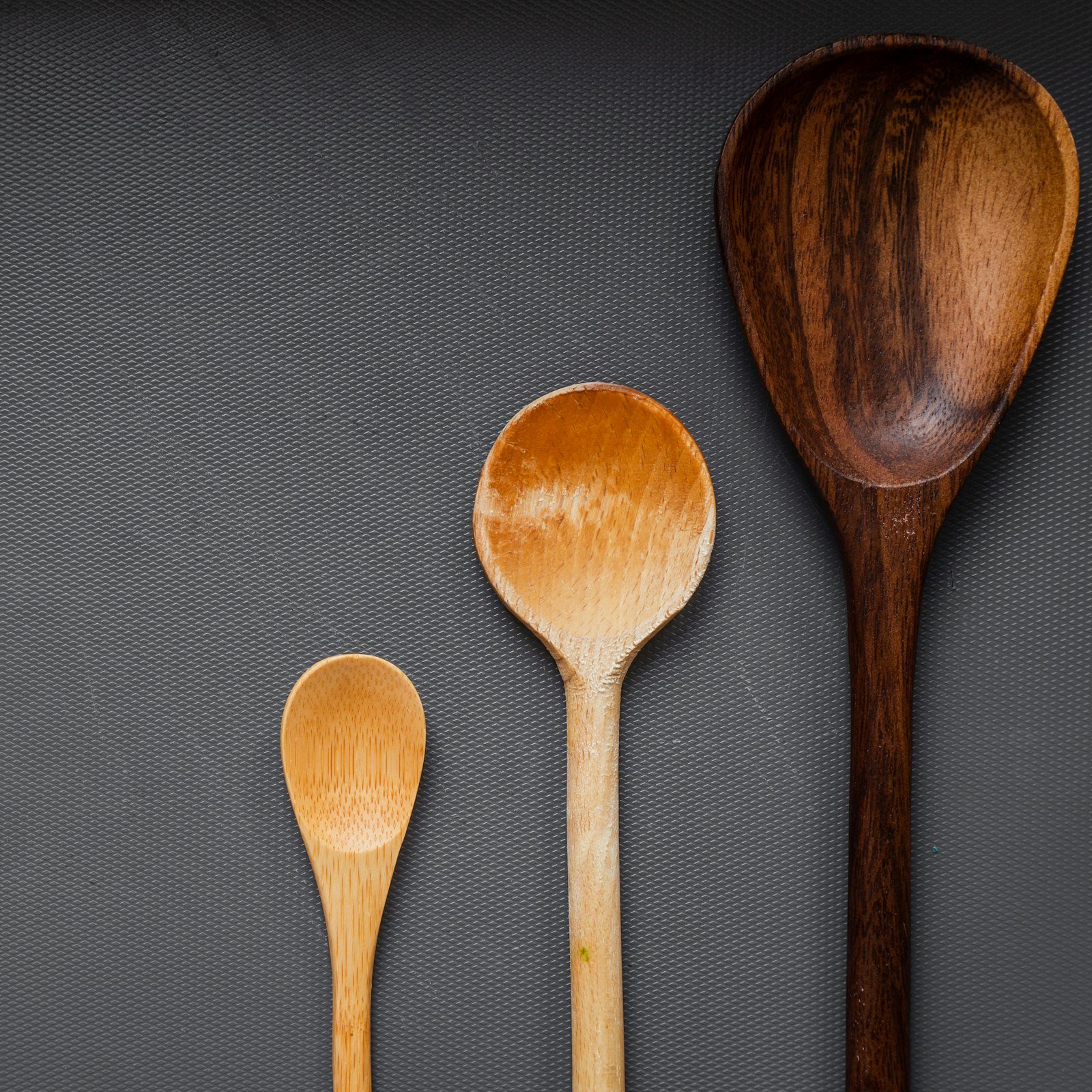 Two wooden spoons