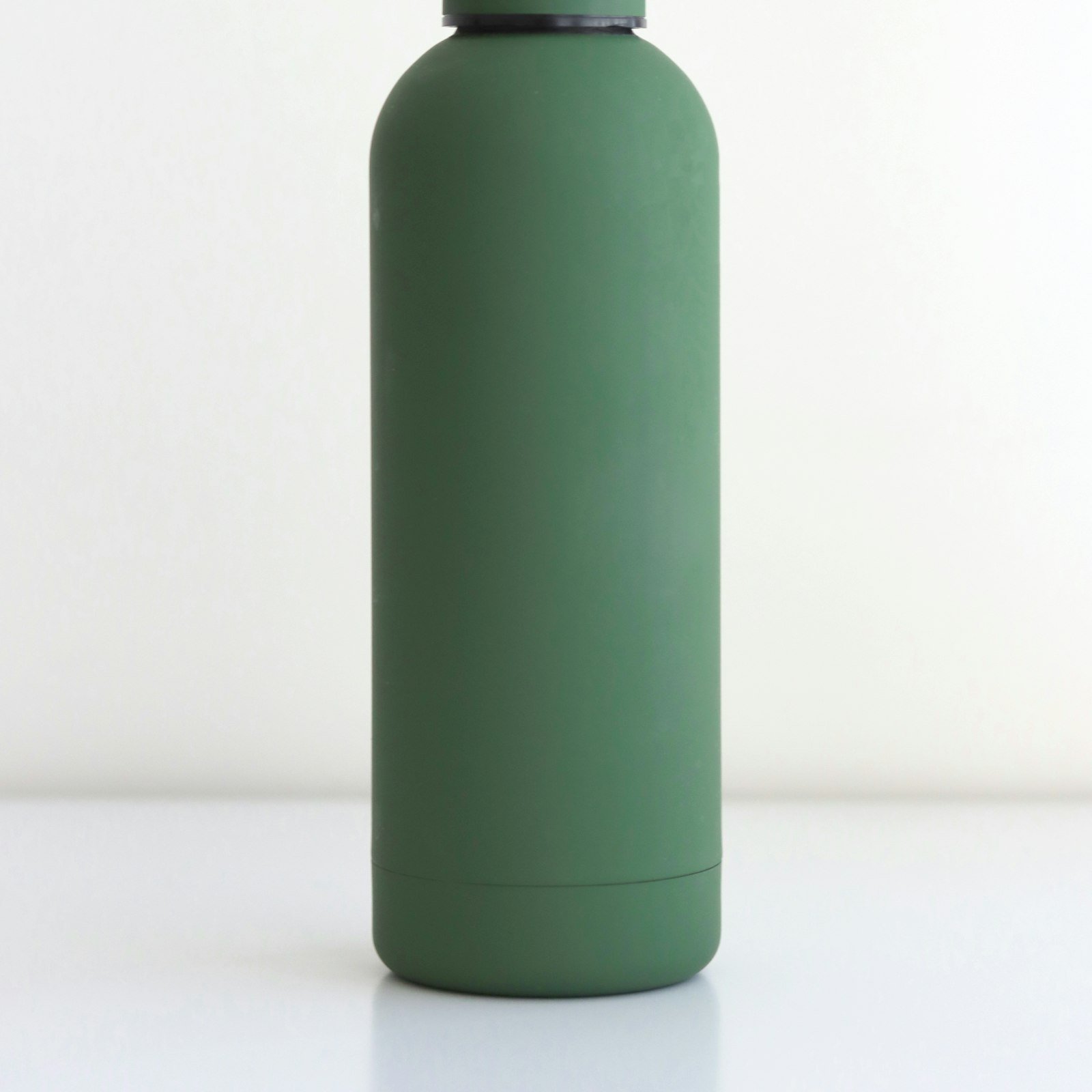 Green reusable water bottle