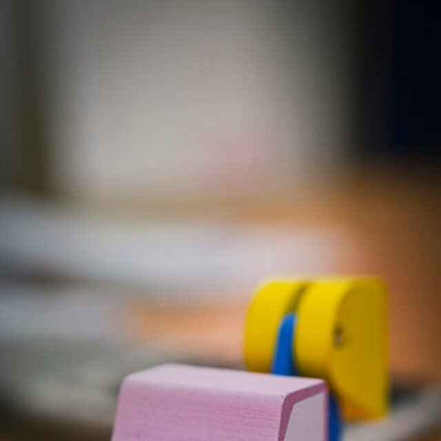 Colorful wooden toy car