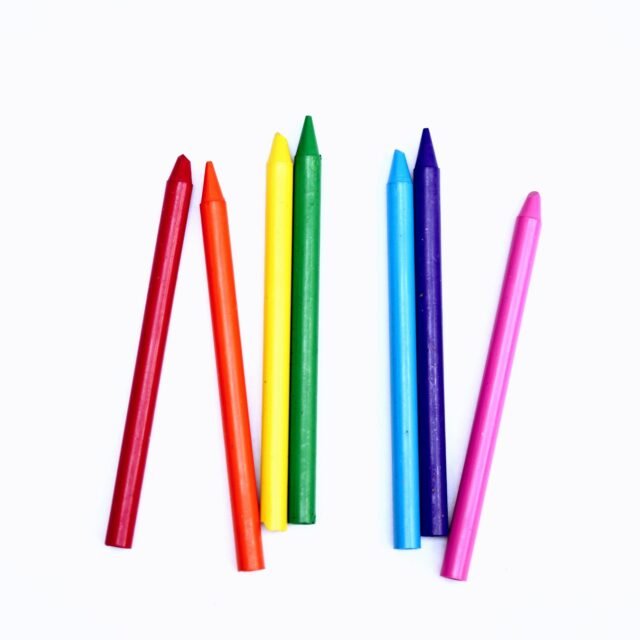 Bright wax crayons